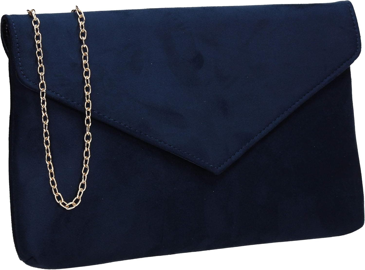SwankySwans Rosa Faux Suede Slim Envelope Clutch Bag