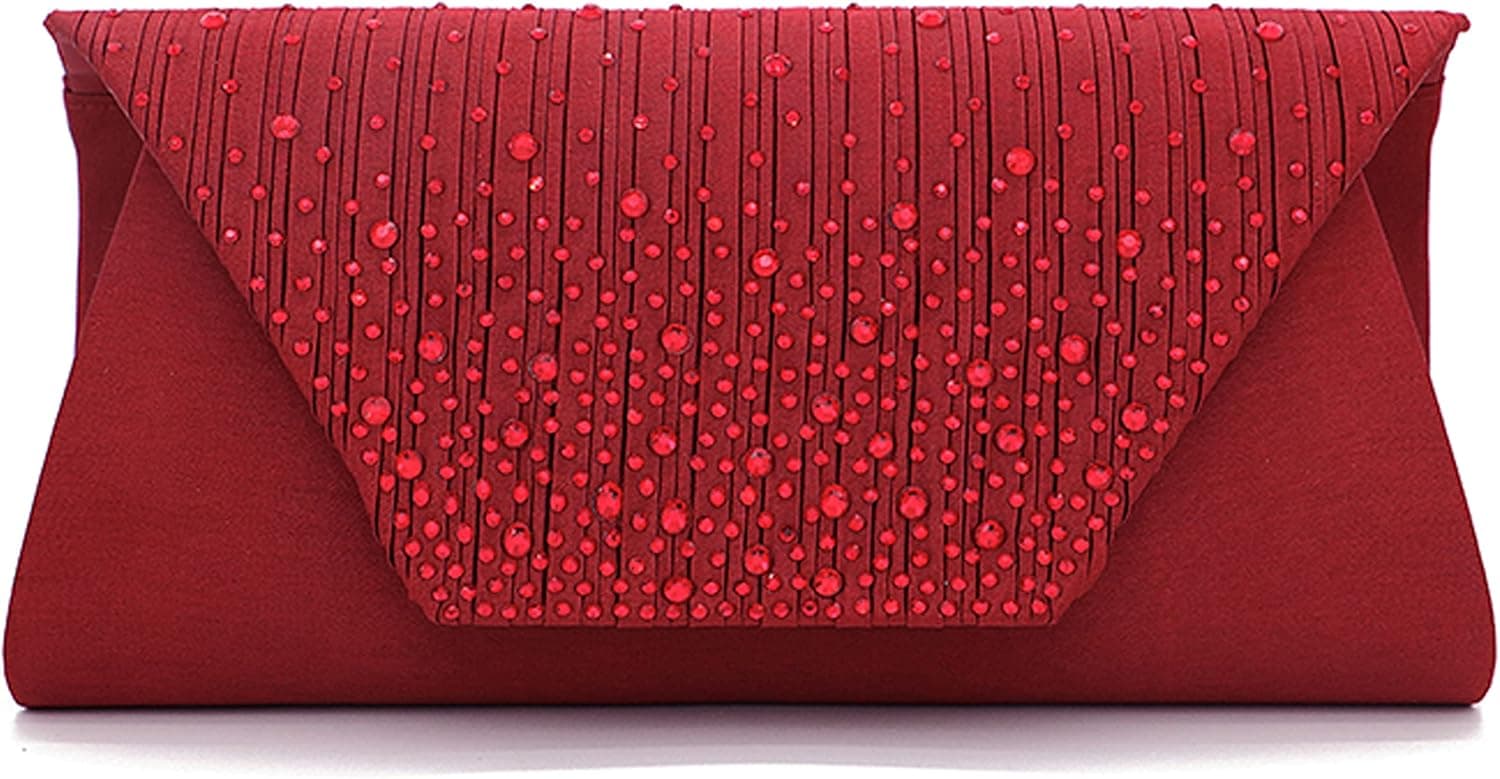 JIAJIA 265 Women's Purses Handbags Envelope Clutch Crossbody Bags Classic Rhinestone Shoulder Evening Bag