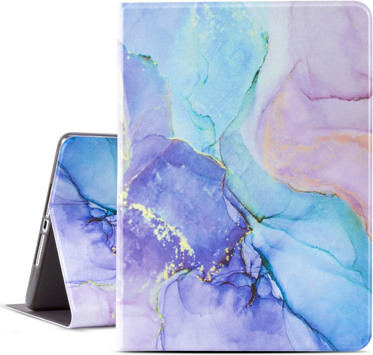 iPad Air 2 Case, Gofupa 9.7 ipad 6th/ 5th Generation Cases Premium Leather Folio Case and Multiple Viewing Angles Stand for iPad Air 2/1(Blue)