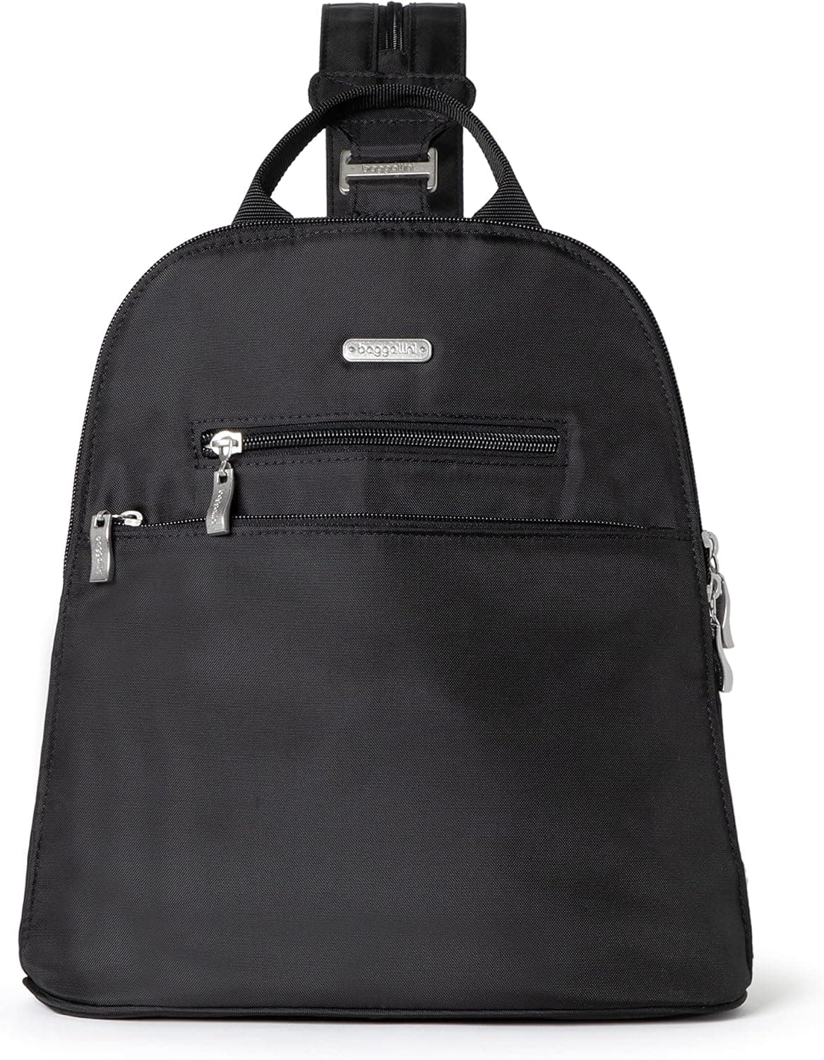 Baggallini Essential Mini Backpack Purse for Women - Built-in RFID Card Holder - Convertible Sling Bag with Adjustable Shoulder Strap