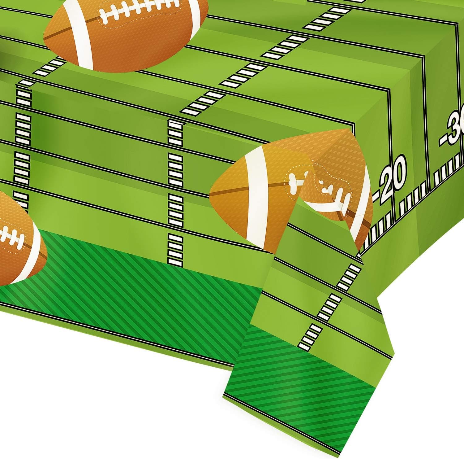 4 Pack Football Tablecloth, Table Cover Touchdown for Football Party and Superbowl Party Decorations - Sport Game Day Birthday Party Supplies, 54" x 72"