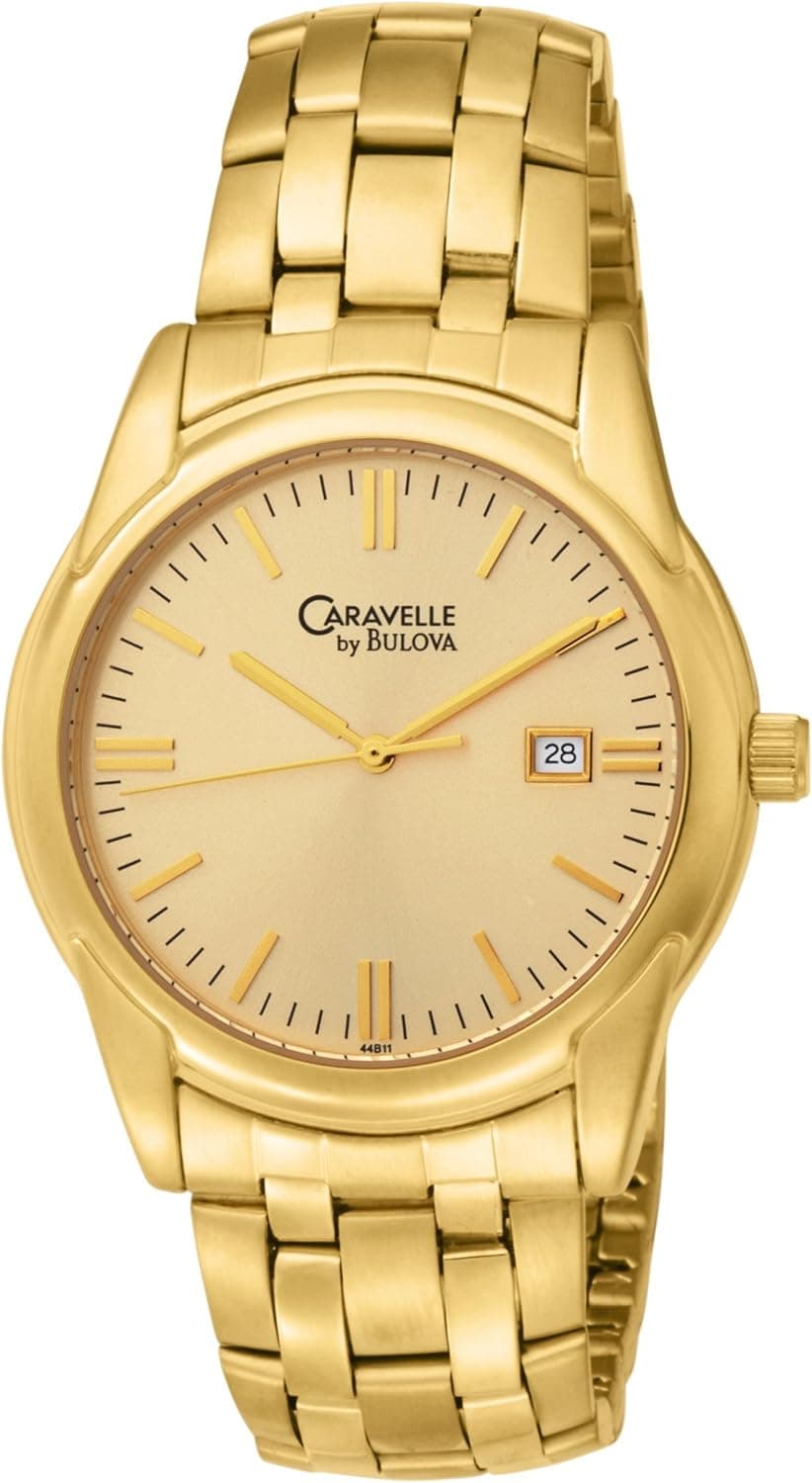 Caravelle by Bulova Men's 44B11 Bracelet Champagne Dial Watch