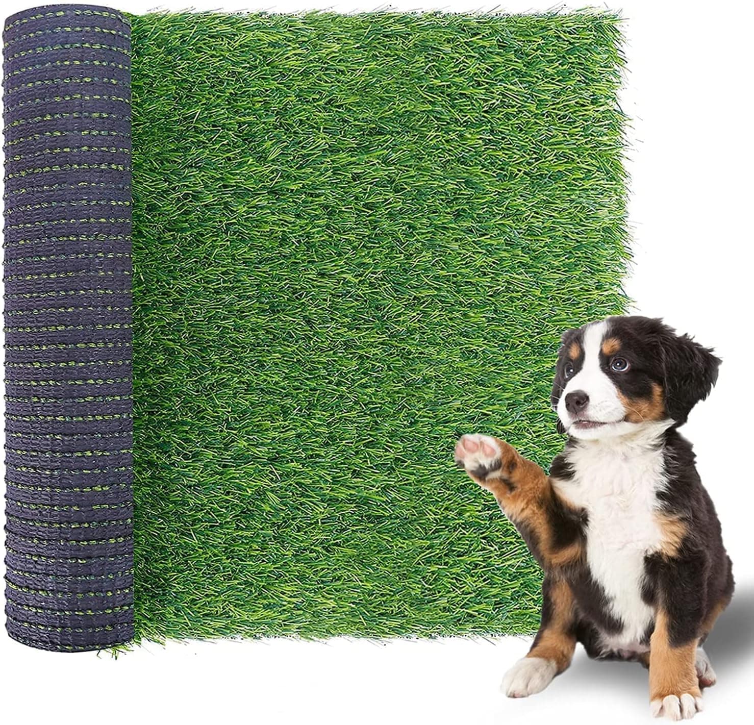 TAOAT 23.6 x 19.7 Inches Fake Grass for Puppy Artificial Grass Rug for Dogs Potty Training Realistic Artificial Grass Pads for Indoor-Outdoor Decoration with Anti-Slip Rubber Pad