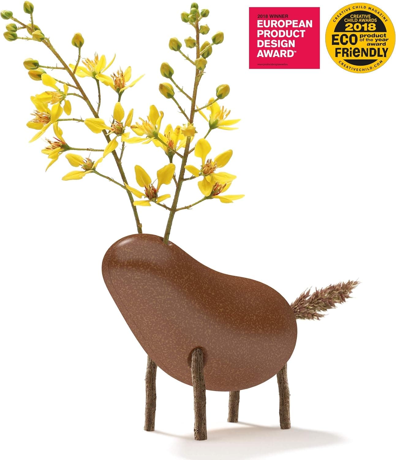 Taksa Toys Locomo™ Dale (Brown) - Wooden Animal Figure Open-Ended Educational Outdoor Play to Trigger Child’s Imagination and The Love of Nature. Waldorf Montessori Toy.