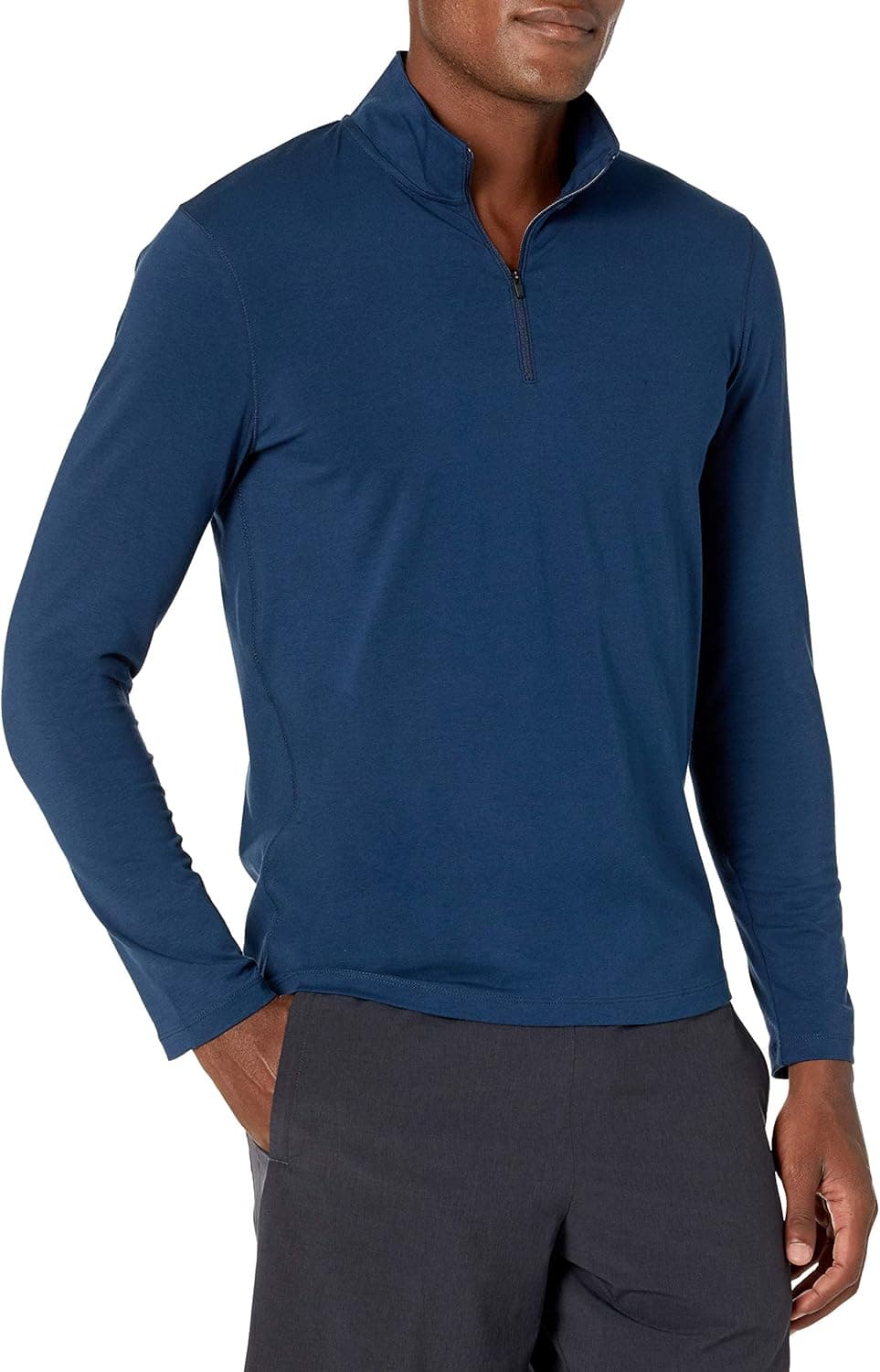 Peak Velocity Men's Pima Cotton Lightweight Quarter Zip Shirt
