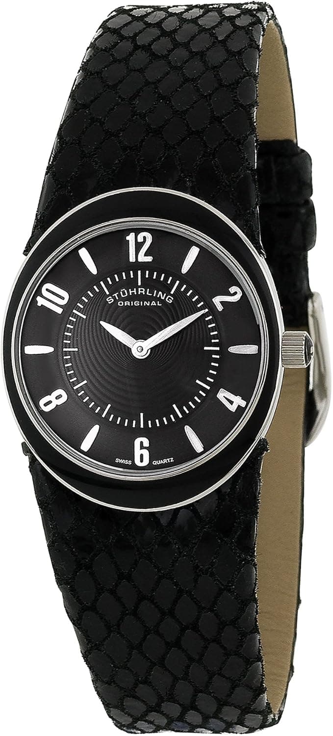 Stuhrling Original Women's 240.11151 Lady Modiva Swiss Quartz Black Watch