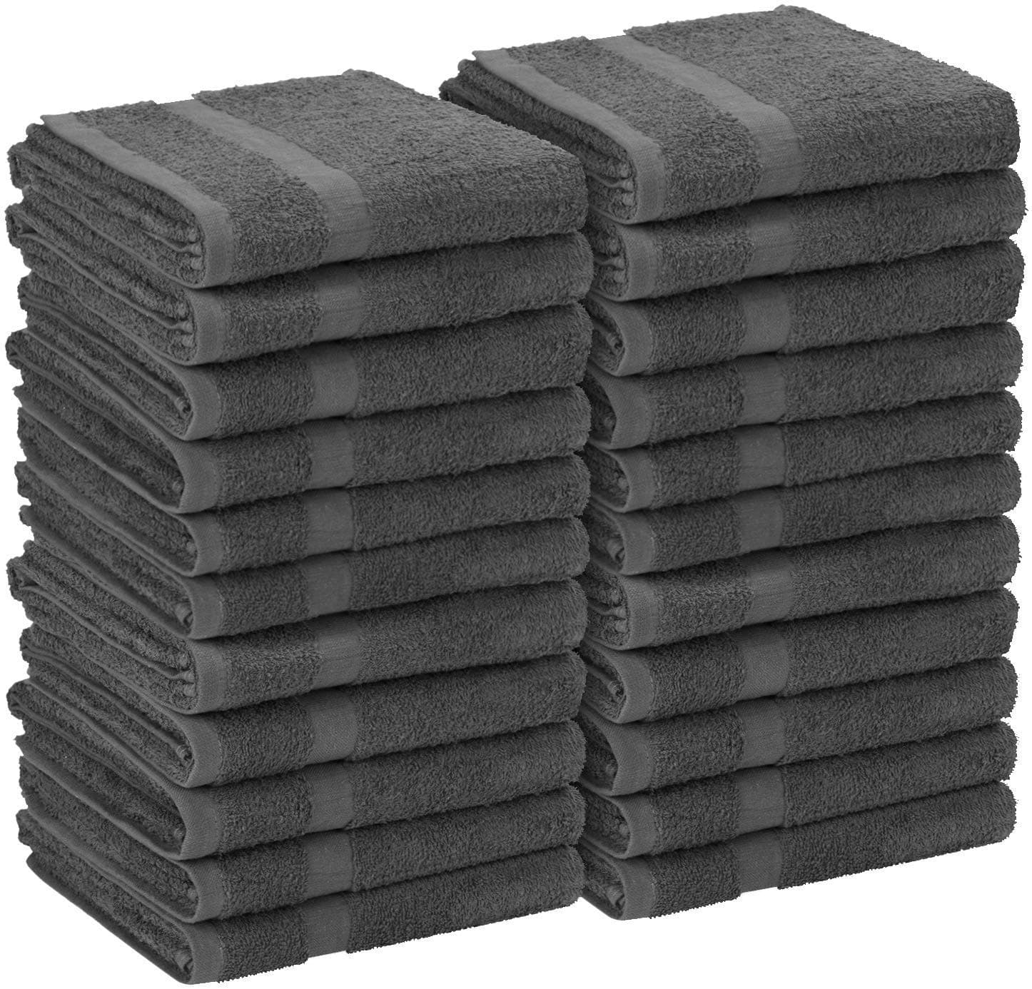 Utopia Towels Gray Salon Towels, Pack of 24 (Not Bleach Proof, 16 x 27 Inches) Highly Absorbent Towels for Hand, Gym, Beauty, Hair, Spa, and Home Hair Care
