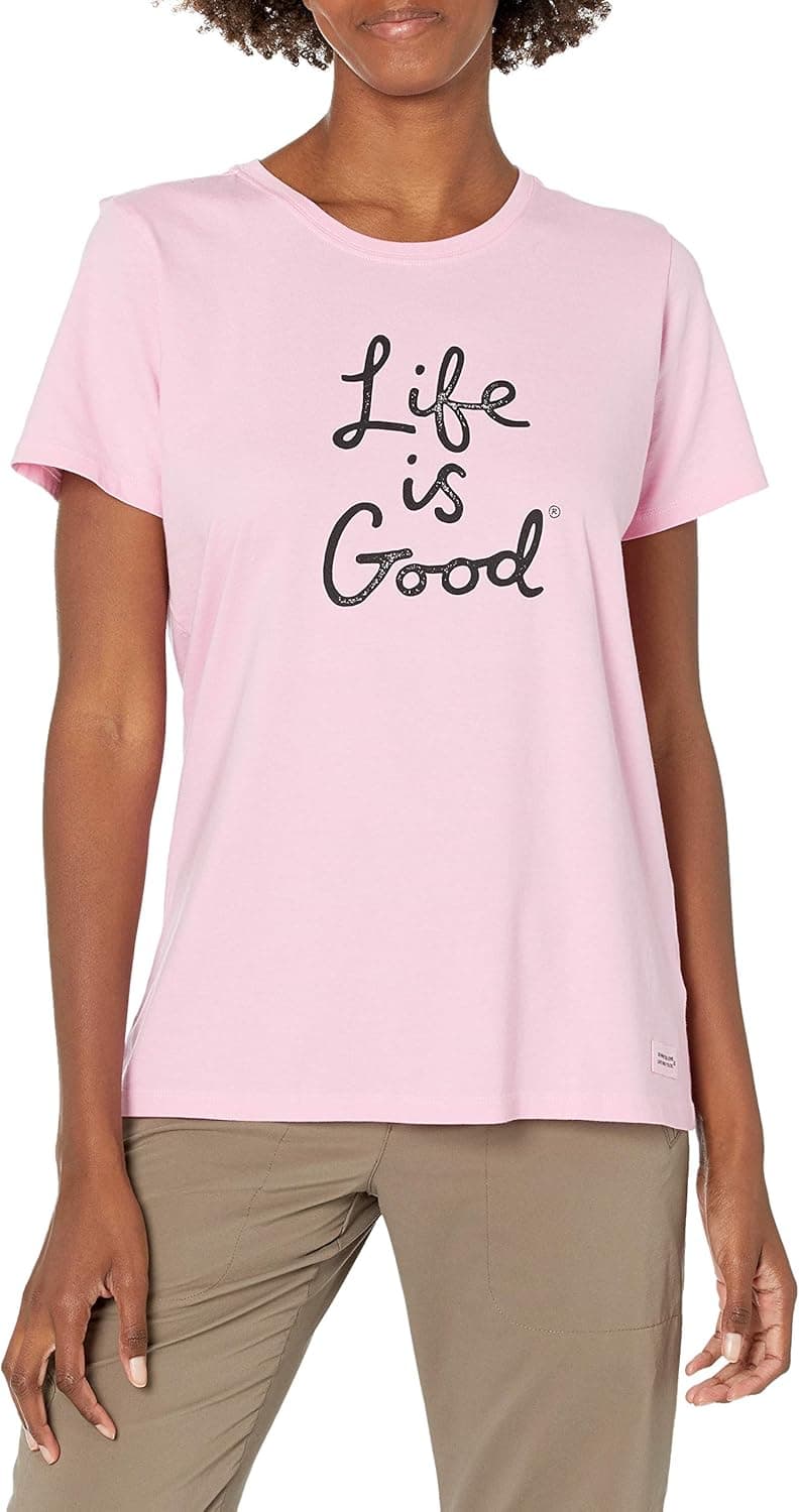 Life is Good Women's Vintage Crusher Graphic T-Shirt Flip Flops