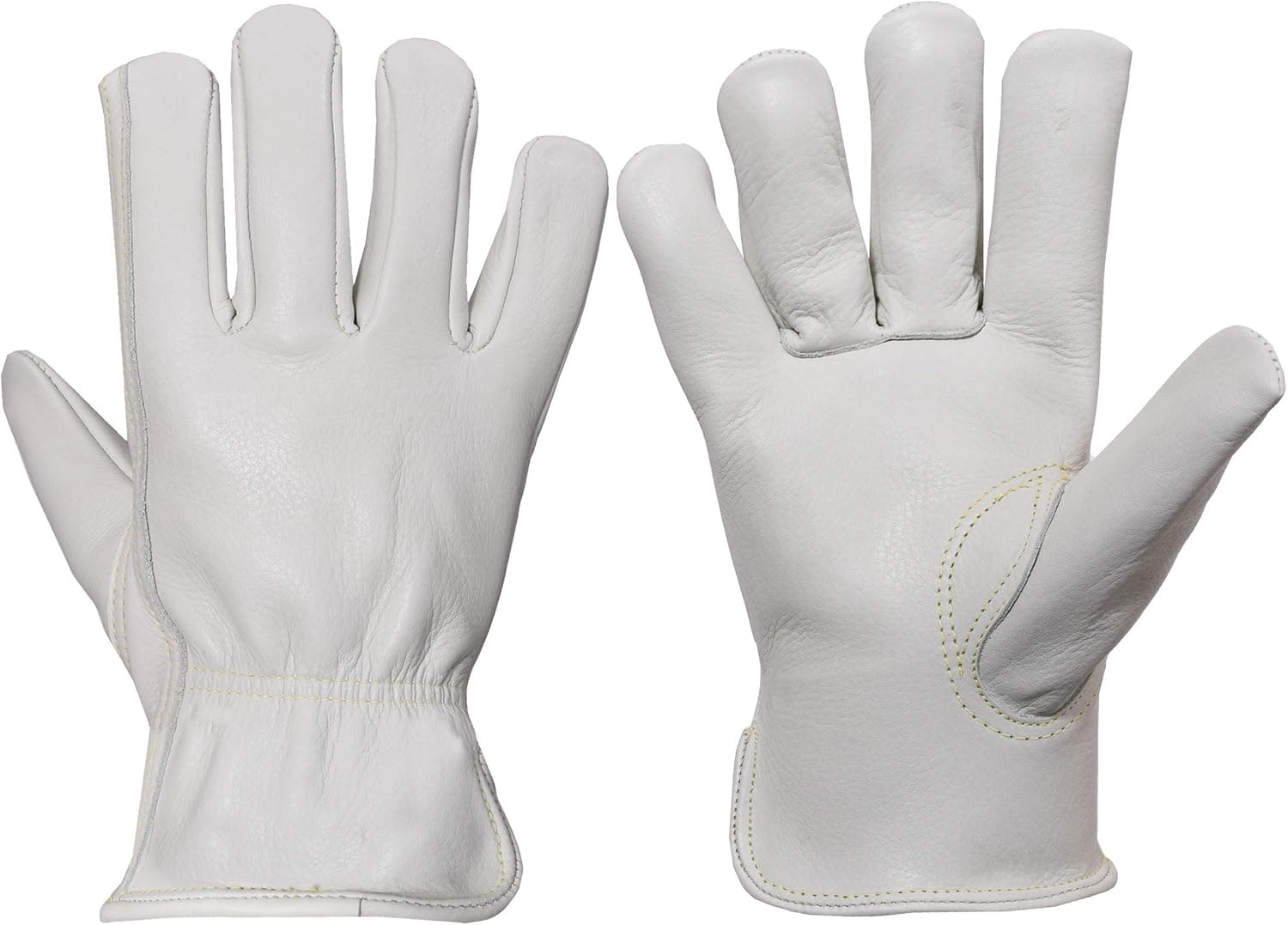 ESTALON Heavy Duty Durable Industrial Work Cowhide Leather Gloves 1 to 12 Pair, S to XL