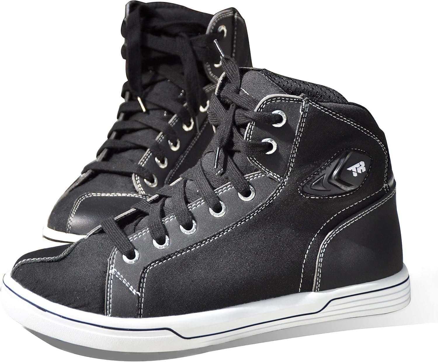 Urban Motorcycle Shoes for Men,Breathable Bovine Leather Impact-Resistant Fashion Streetbike Riding Boots