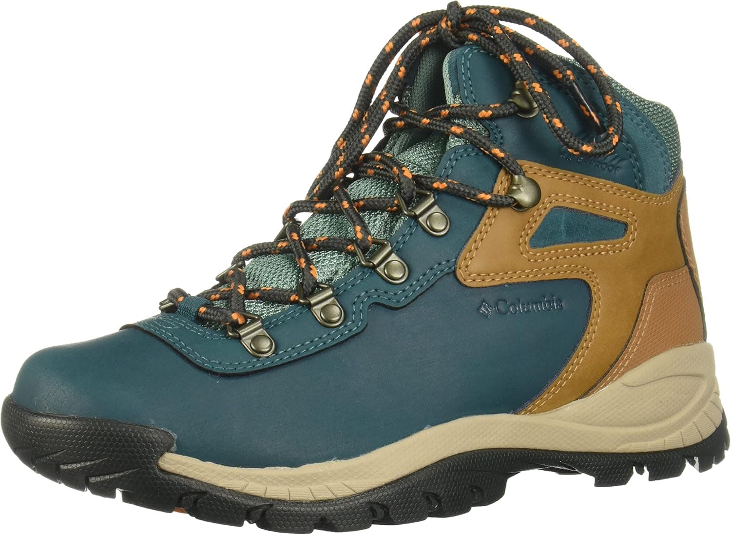 Columbia womens Newton Ridge Plus hiking boots, Deep Wave/Dusty Green, 6.5 US