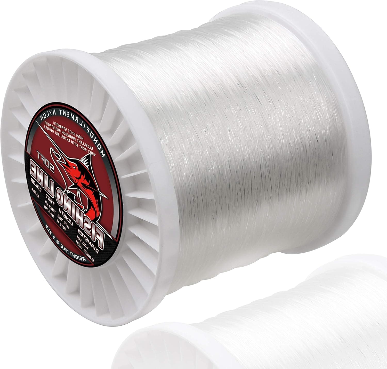 Big Game Monofilament Fishing Line,2.2-Pound Spool Nylon Mono Fishing Leader Lines Super Strong for Saltwater Freshwater 1174-13041Yds, 14LB-127LB