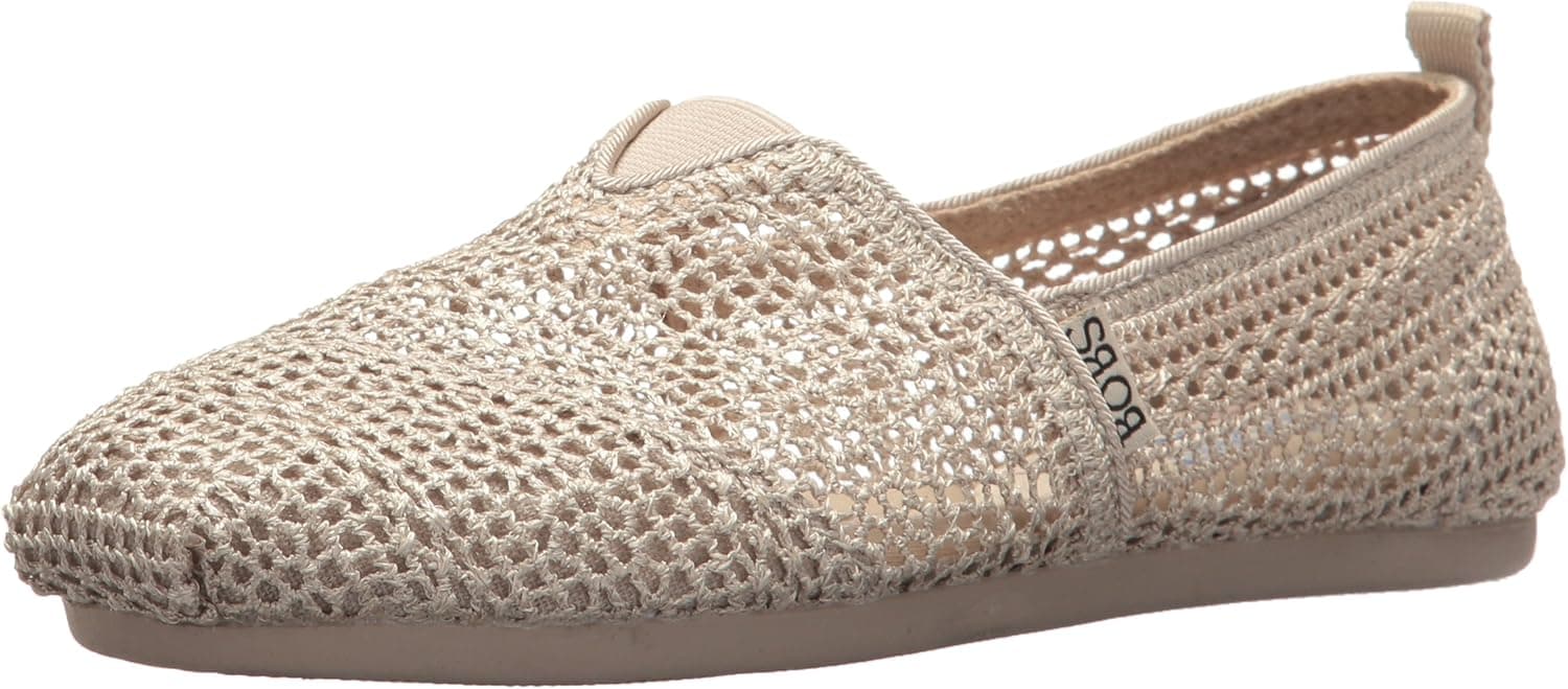 Skechers BOBS Unisex-Adult Bobs Plush-Daisy Crochet Ballet Flat