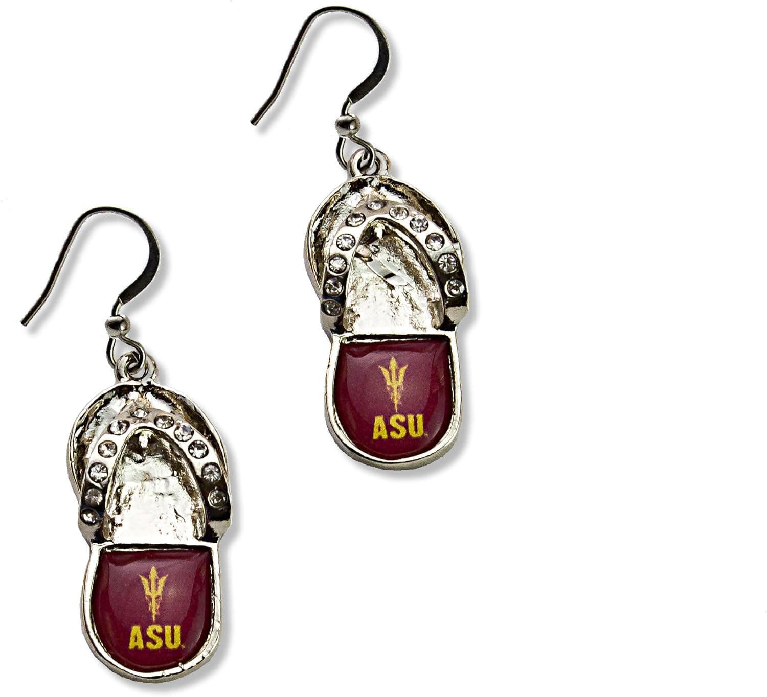 NCAA Alabama Crimson Tide Crystal Flip Flop Earrings
