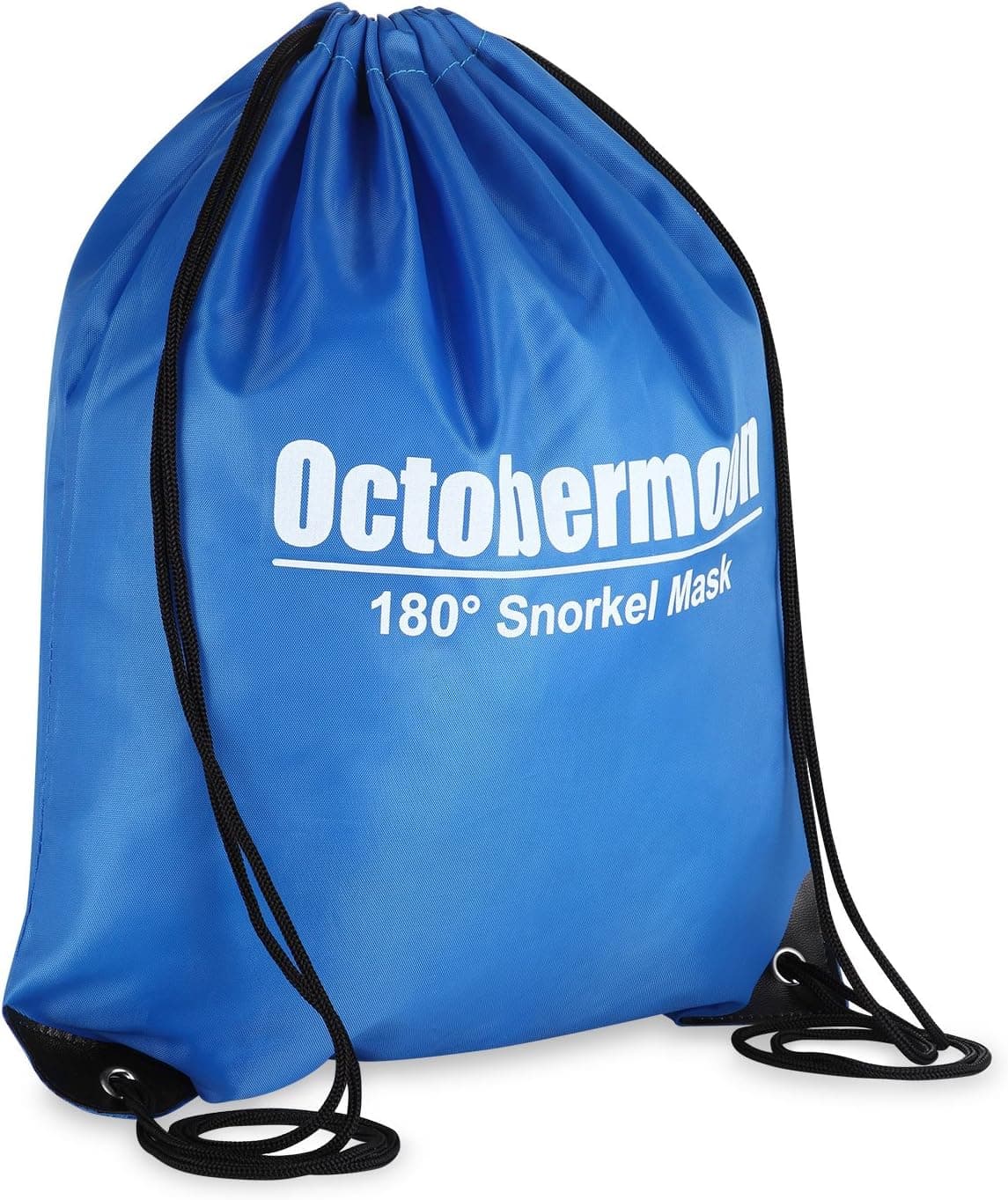 Octobermoon Second Gerneration 180°Full View Panoramic Full face Snorkel Mask,with Anti-Fog Anti-Leak Snorkeling Design,See More Water World with Larger Viewing Area (Blue 1, Small/Medium)