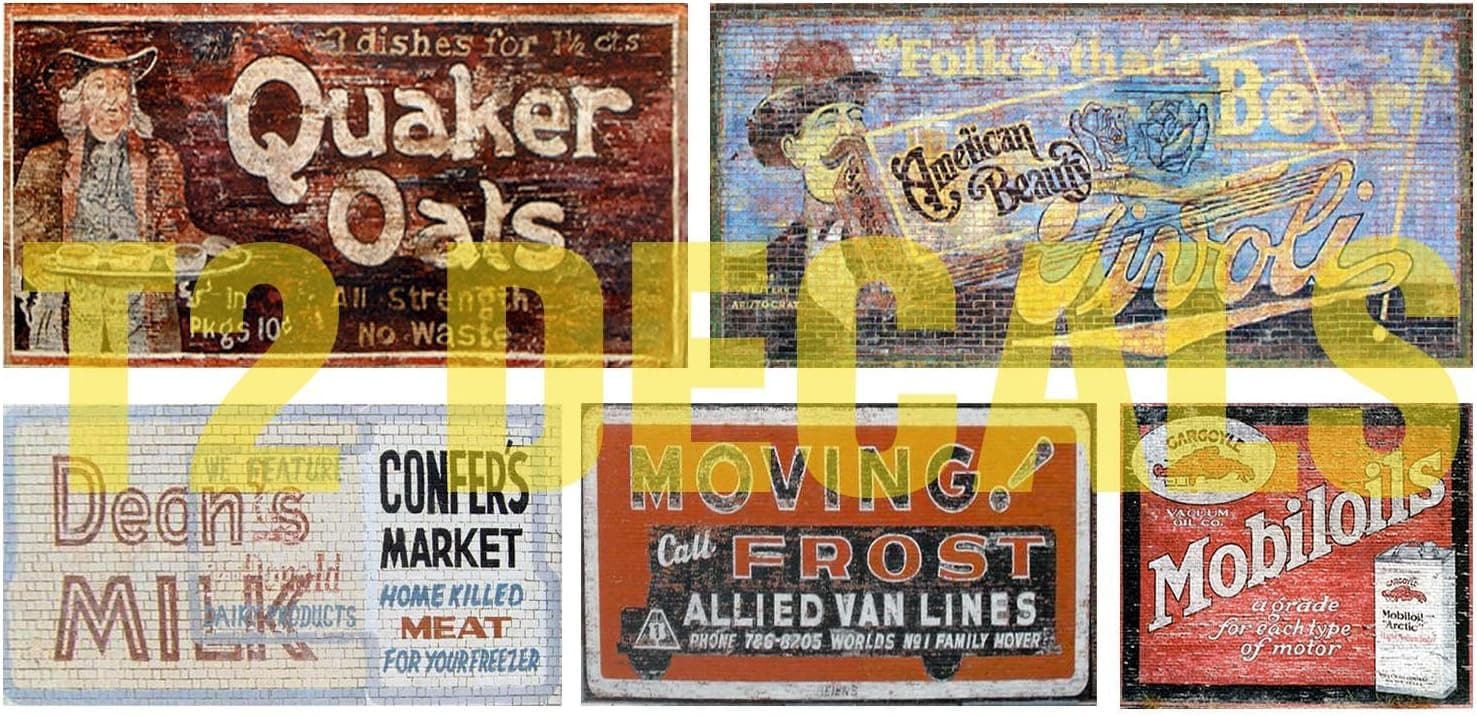 HO Scale Ghost Sign Building / Structure Decals #27