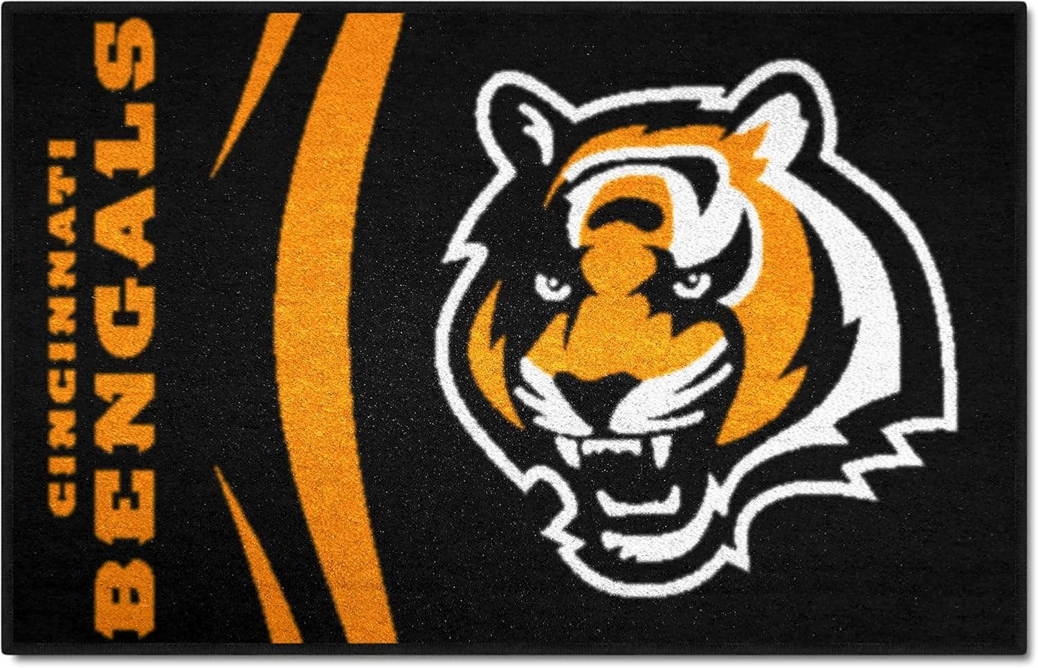 FANMATS - 8235 NFL Cincinnati Bengals Nylon Face Starter Rug 19"x30"
