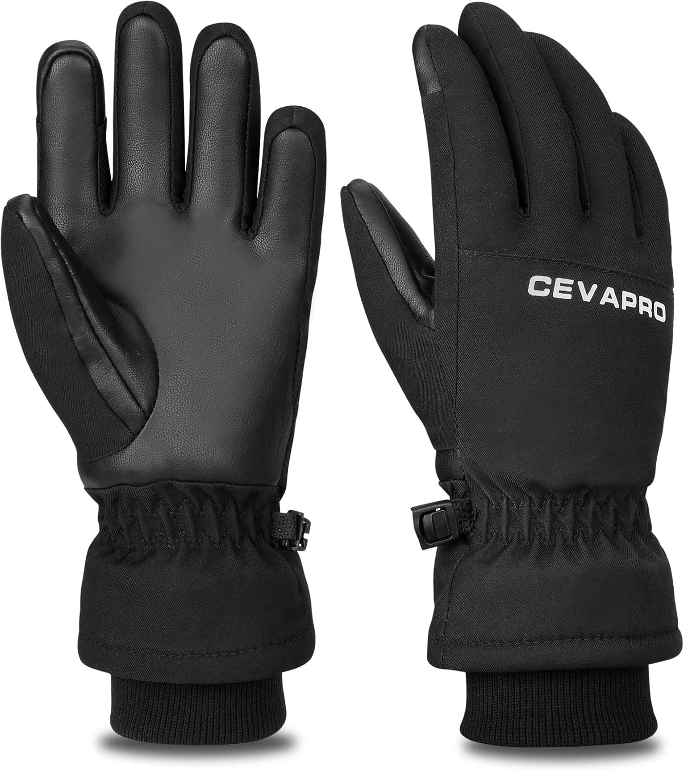 Cevapro -30℉ Ski Gloves Kids Winter Snow Gloves Waterproof Cold Weather Gloves for Boys Girls