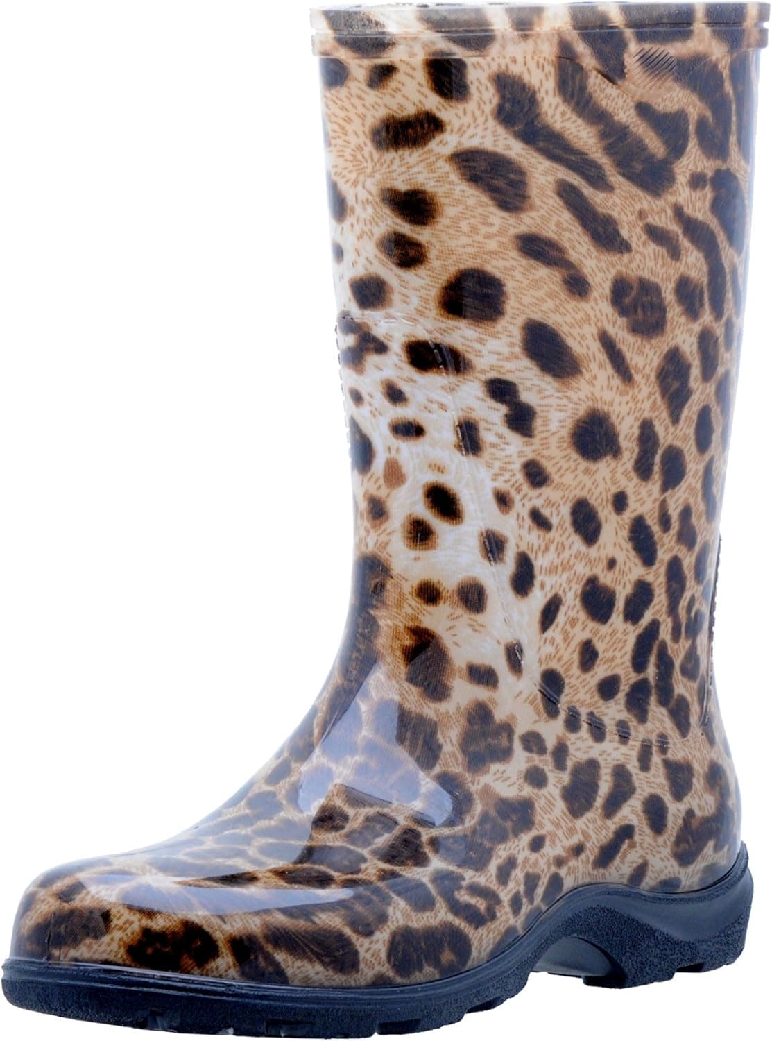Sloggers 5006LE06 Rain and Garden Boot with Comfort Insole, Leopard Print, Size 6
