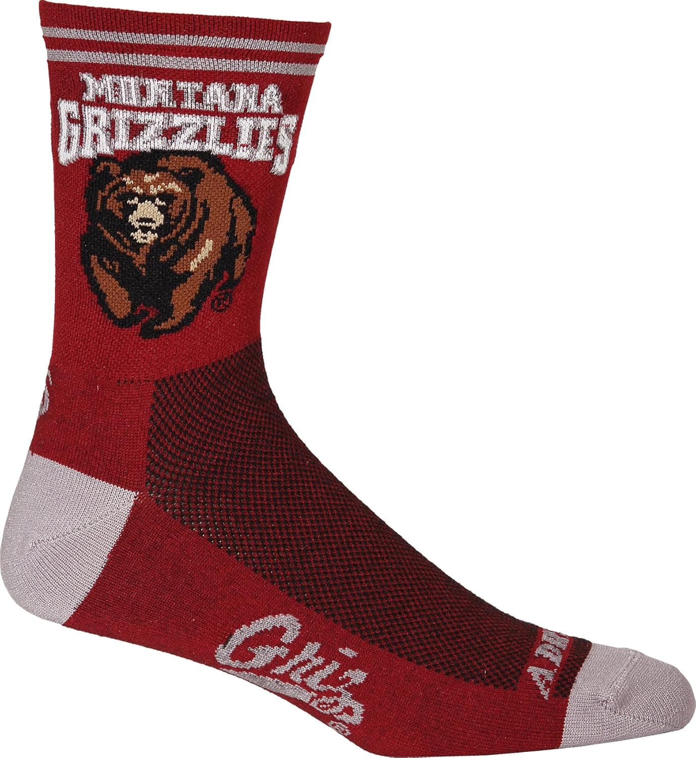 Adrenaline Promotions NCAA Montana Grizzlies Cycling/Triathlon/Running Socks