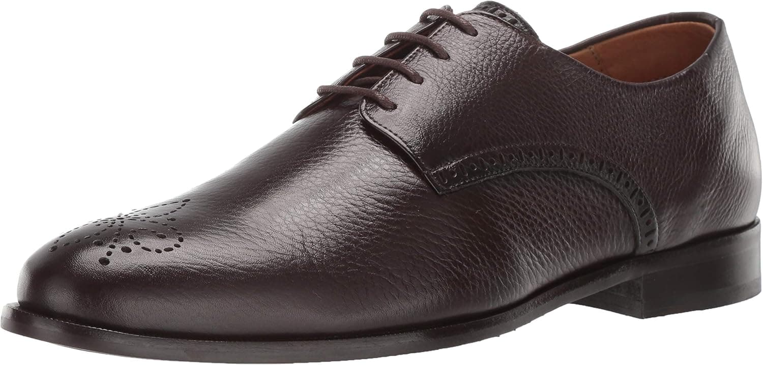 MARC JOSEPH NEW YORK Men's Leather Lace-up Wingtip Dress Shoe Oxford