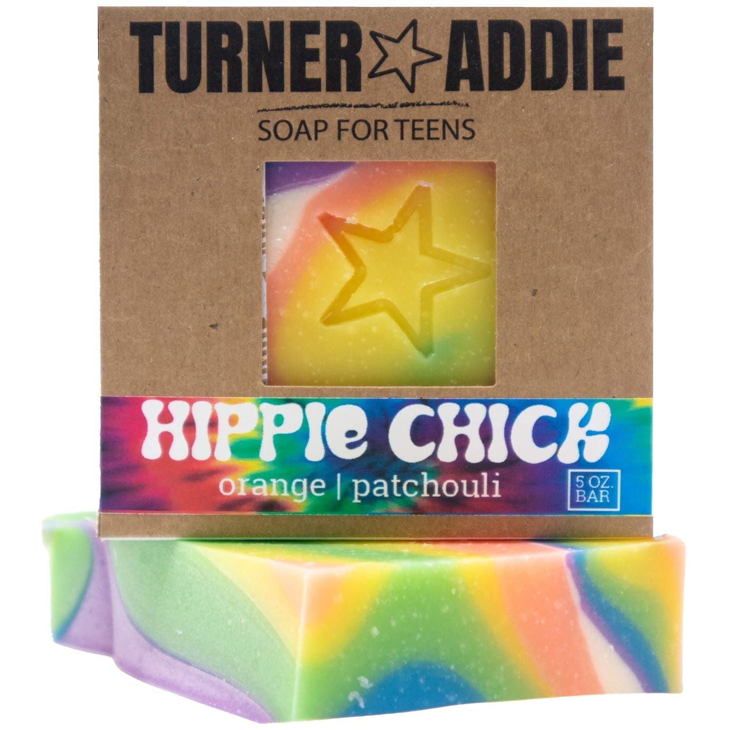Turner and Addie All Natural Bar Soap for Teens, Handmade in Maryland, for Teens Tweens Kids (Hippie Chick)