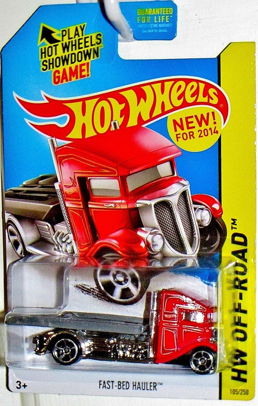 2014 Hot Wheels Hw Off-Road Fast Bed Hauler - Red - [Ships in a Box!]