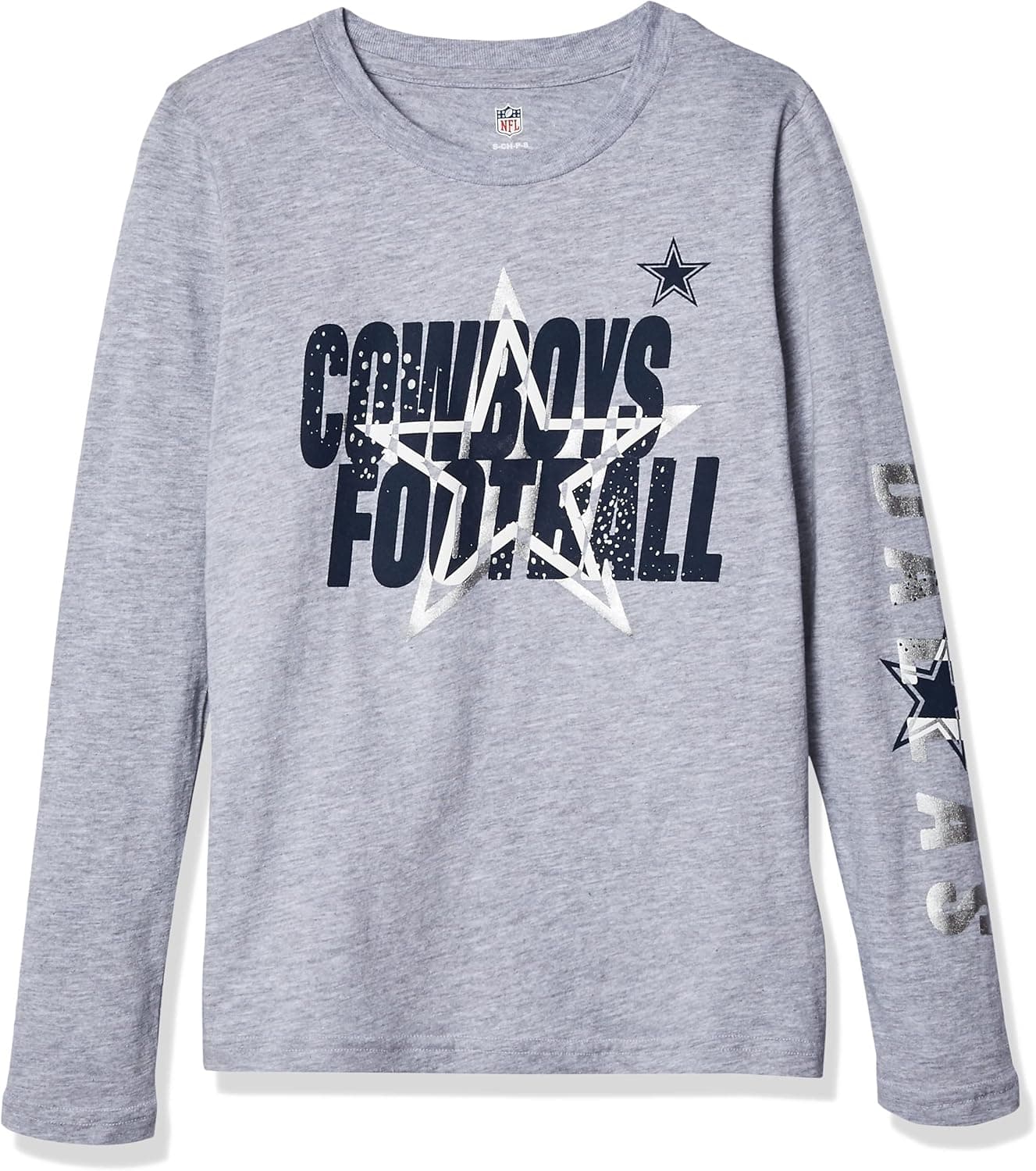 Dallas Cowboys Teen-Boy's Youth Play It Long Sleeve Cotton T-Shirt