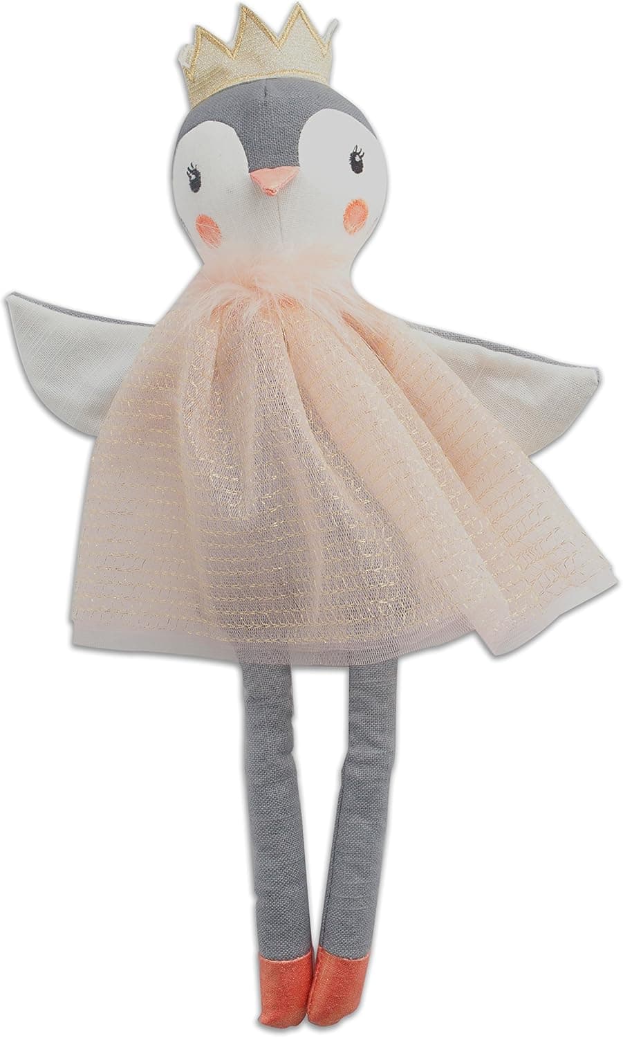 MON AMI Penguin Princess Doll with Pink Tulle Children's Doll, Well Built Stuffed Doll for Child or Toddler | Use as Toy or Room Decor, Great Gift for Kids or Collectors