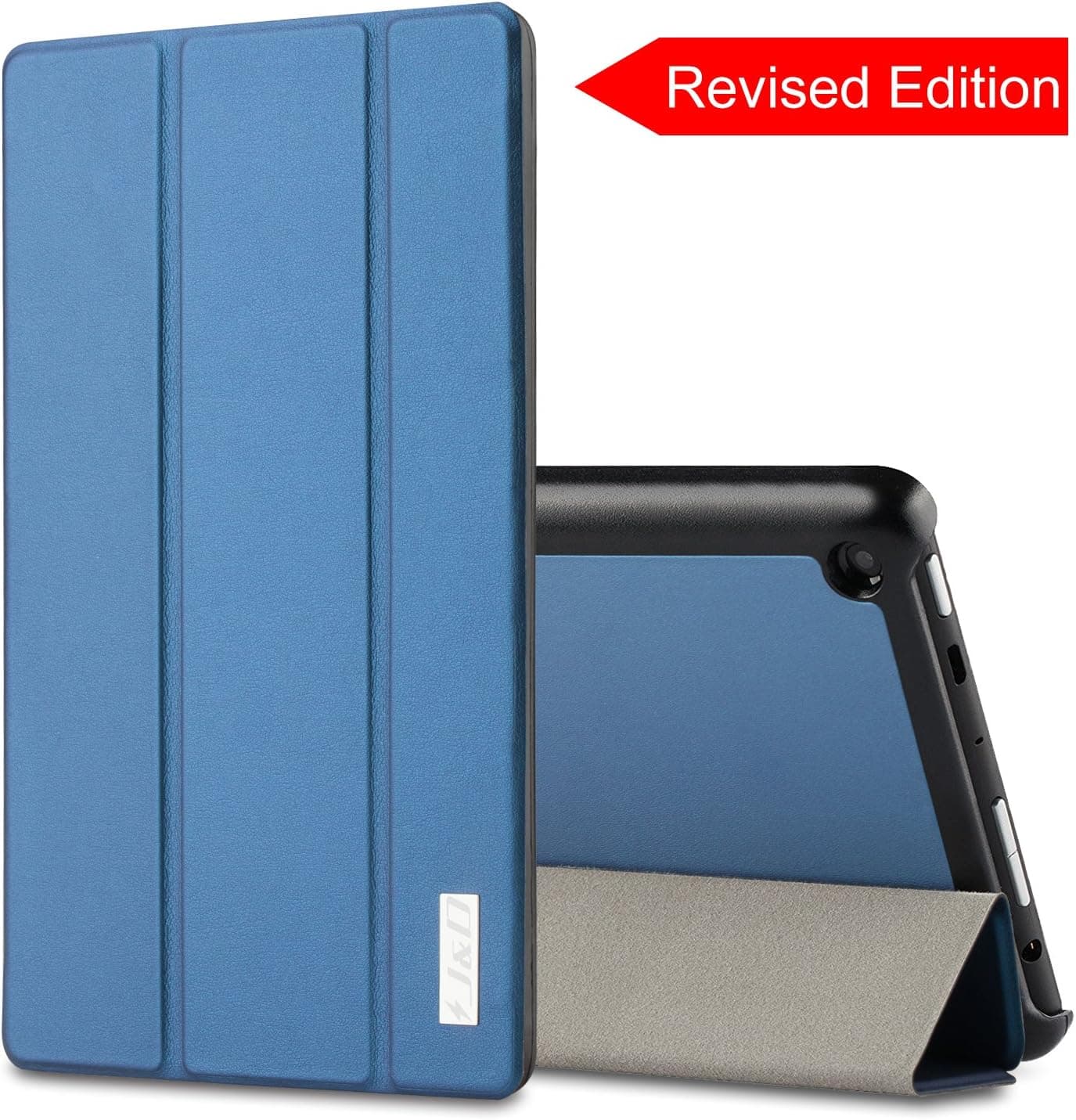 [Revised Edition] J&D Case Compatible for All-New Fire HD 8 2016 Case, Protective Shock Resistant Rugged Case for All-New Fire HD 8 (2016 Release, 6th Generation) Case, with Auto Sleep/Wake Feature