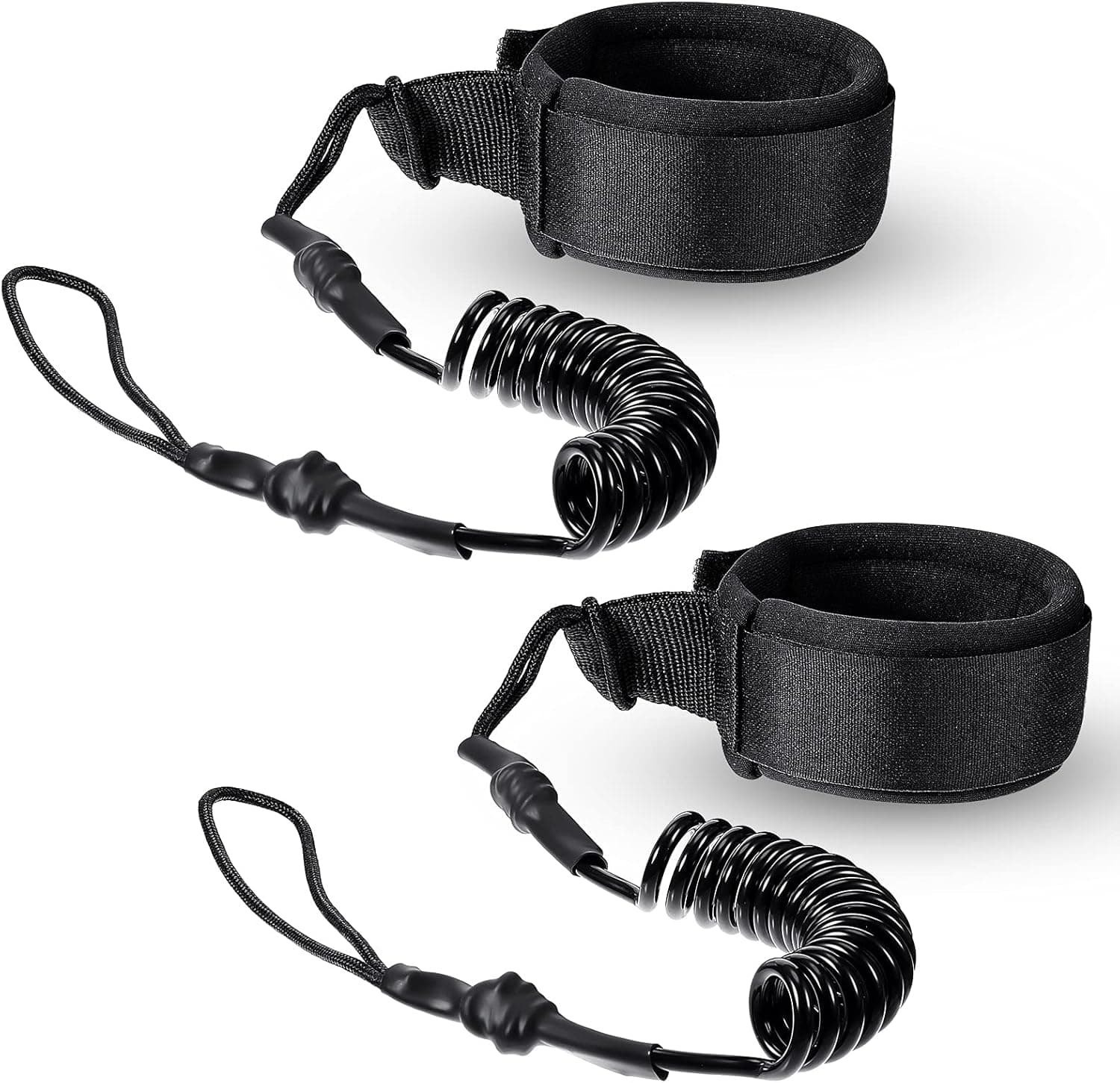 2 Pieces Surf Board Leashes Coiled Leash SUP Leash Rope Paddle Board Surfboard Leash Surfing Leg Rope Leash Surf Straps Stay on Board Ankle Strap Sup Ankle Accessory for Surfing