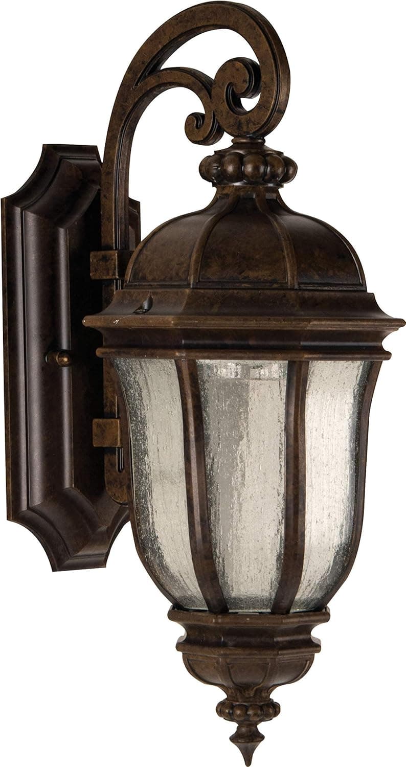 Craftmade Z3304-PRO Harper Outdoor Industrial Wall Mount Sconce, 1-Light, 60 Watt, Peruvian Bronze (8" W x 18" H)