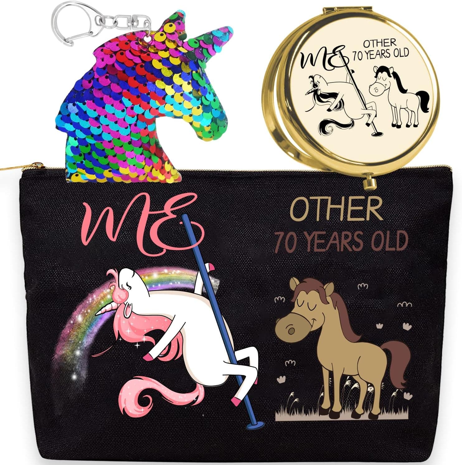Other 70 Year Old Me Unicorn,70 Year Old Bag,70th Birthday Gag Gifts,70th Birthday Gifts for Her,Birthday Gifts for 70 Year Old Woman,70 Birthday Decorations for Her,70th Birthday Unicorn Bag