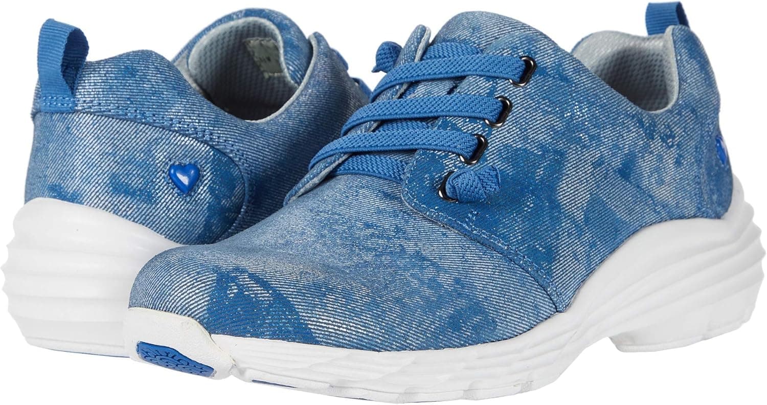 Nurse Mates Velocity Denim Print 9.5 D - Wide