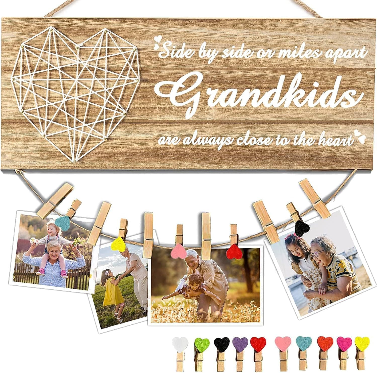 ZIMFANQI Grandma Gifts Christmas Gifts Nana Grandma Photo Holder,Picture Frame Birthday Gifts for Grandma from Granddaughter and Grandson, Grandkids Photo Holder Grandpa Nana Grandmother Gifts