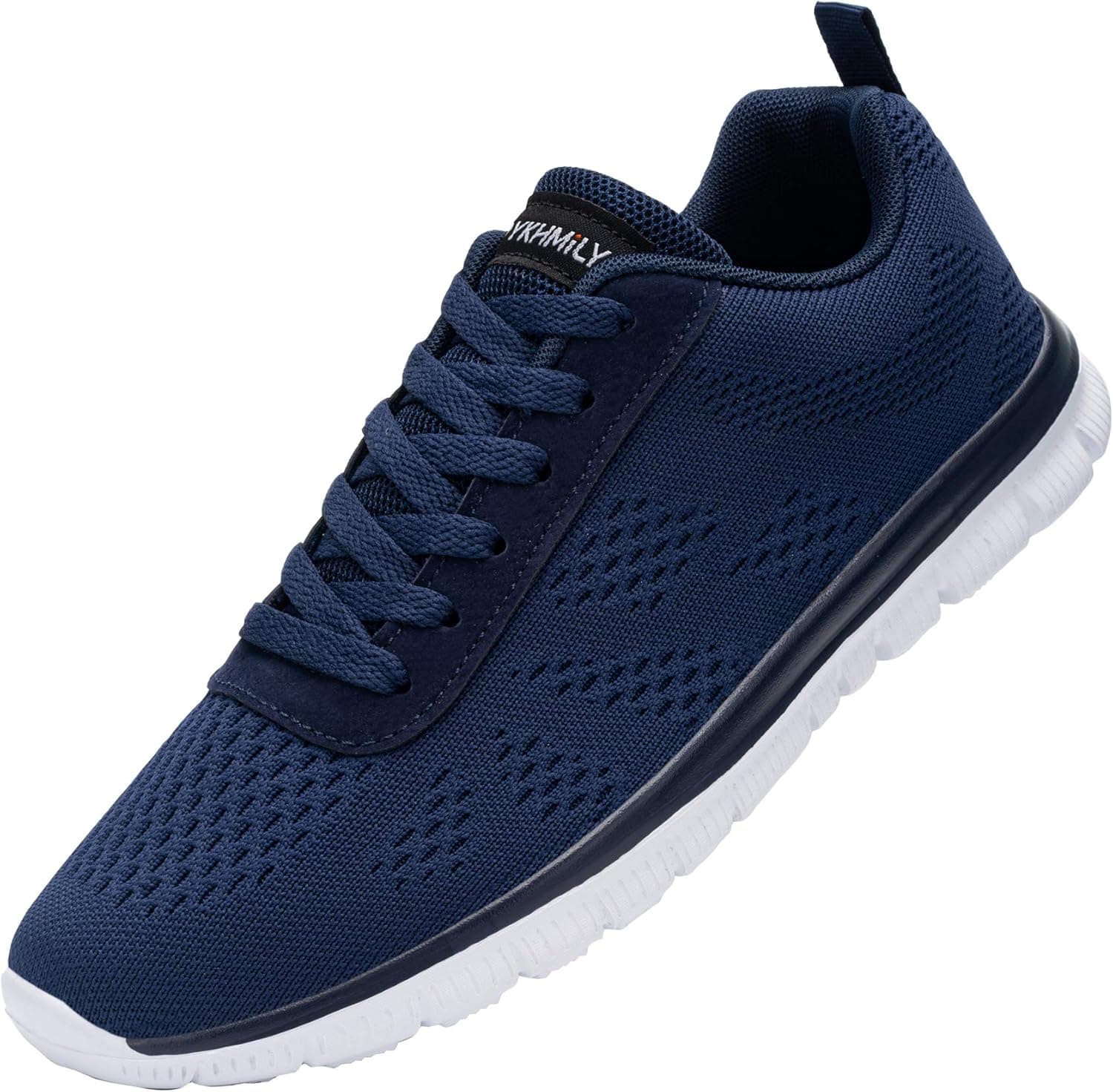 DYKHMILY Steel Toe Shoes for Men Lightweight Safety Sneakers Slip Resistant Breathable Work Shoe Puncture Proof(8,Blue,D91817)