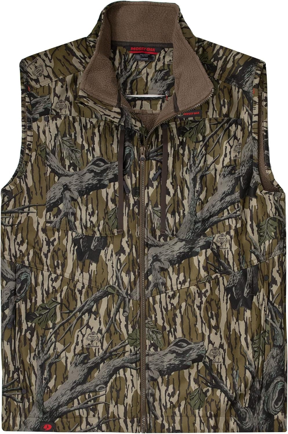 Mossy Oak Sherpa 2.0 Fleece Lined Camo Hunting Vest for Men, Camouflage Clothing
