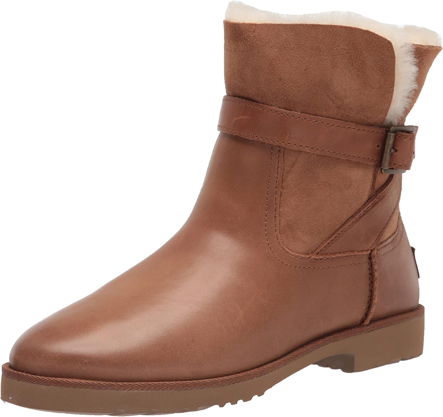 UGG Women's ROMELY Buckle Fashion Boot, Chestnut, 9.5
