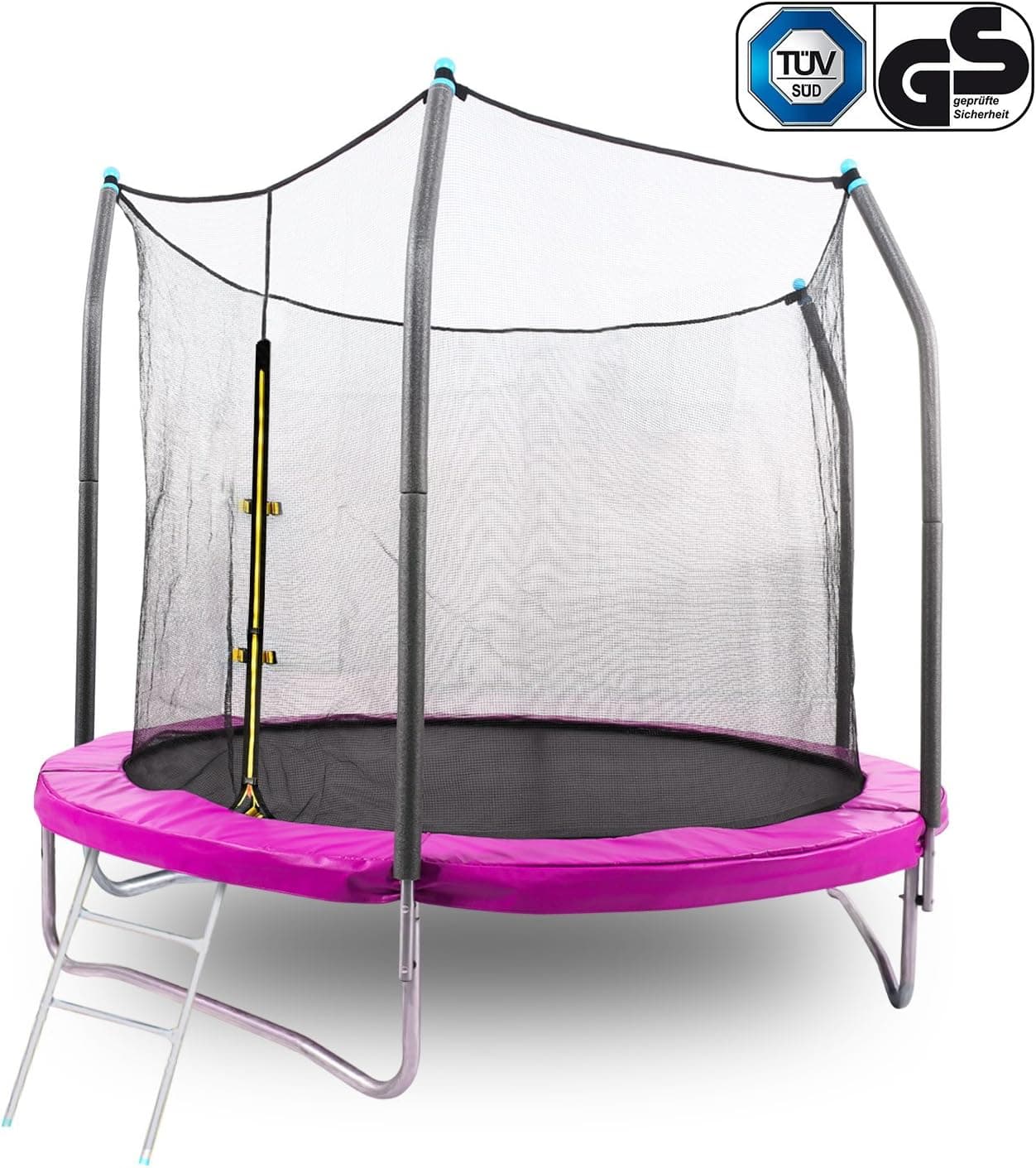 Zafuar Sports 12ft Kids Outdoor Trampoline with Safety Enclosure Net (US Stock)