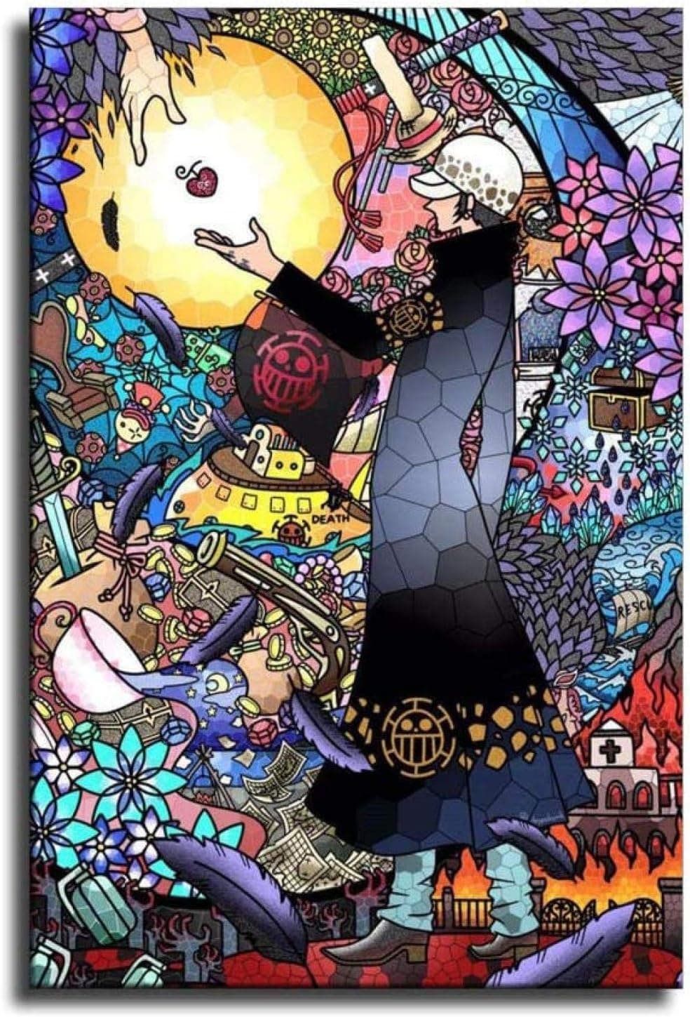 One Piece Trafalgar Law Canvas Art Poster and Wall Art Picture Print Modern Family Bedroom Decor Posters