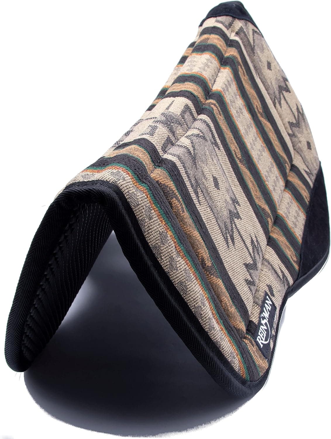 Reinsman Durable Contoured Trail Saddle Pad for Horse - Tacky Too Bottom, Running Bull Onyx