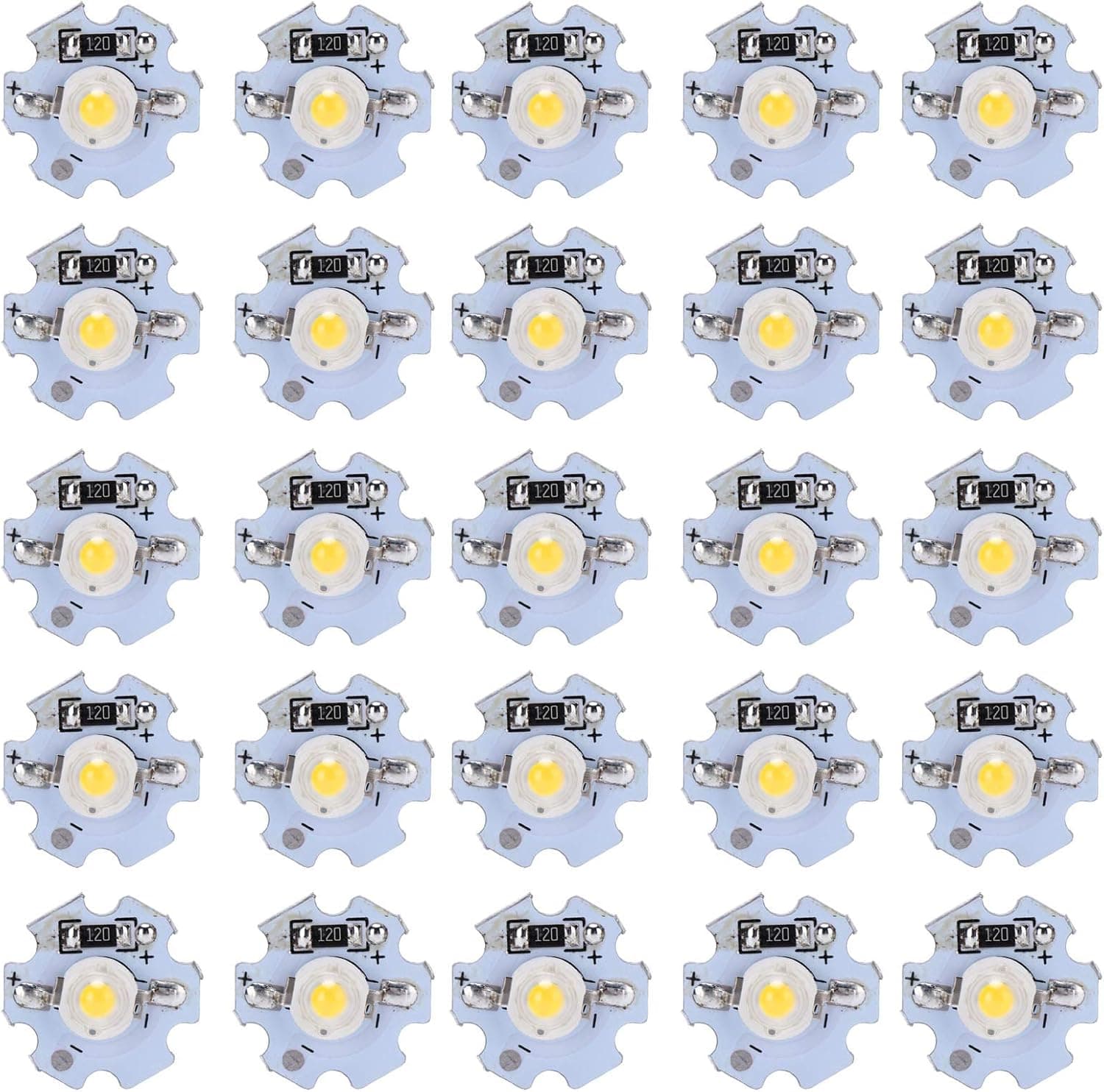 Hyuduo 0.5W 5V LED Chip Bulb, Light Beads 200lm Brightness High Power Lamp Bead Light Source Chip with Aluminum Plate for Floodlight, Pack of 25(Natural Light: 40004500K),Other Lighting Accessories