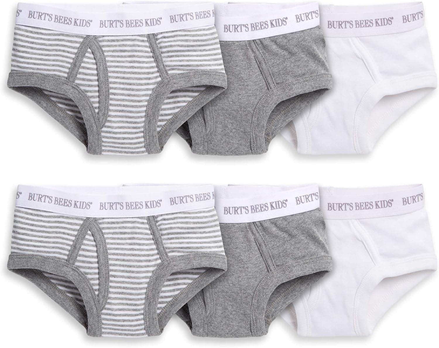 Burt's Bees Baby - Unisex Toddler Underwear, Girls Hipster Panties, Boys Briefs, Set of 6, Organic Cotton