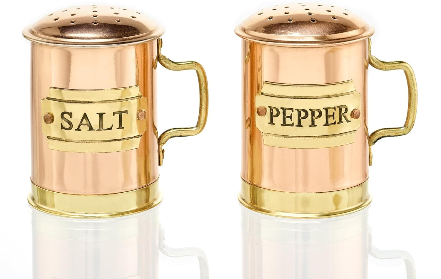 Old Dutch Decor Copper Salt and Pepper Shaker Set, 2-3/4-Inch