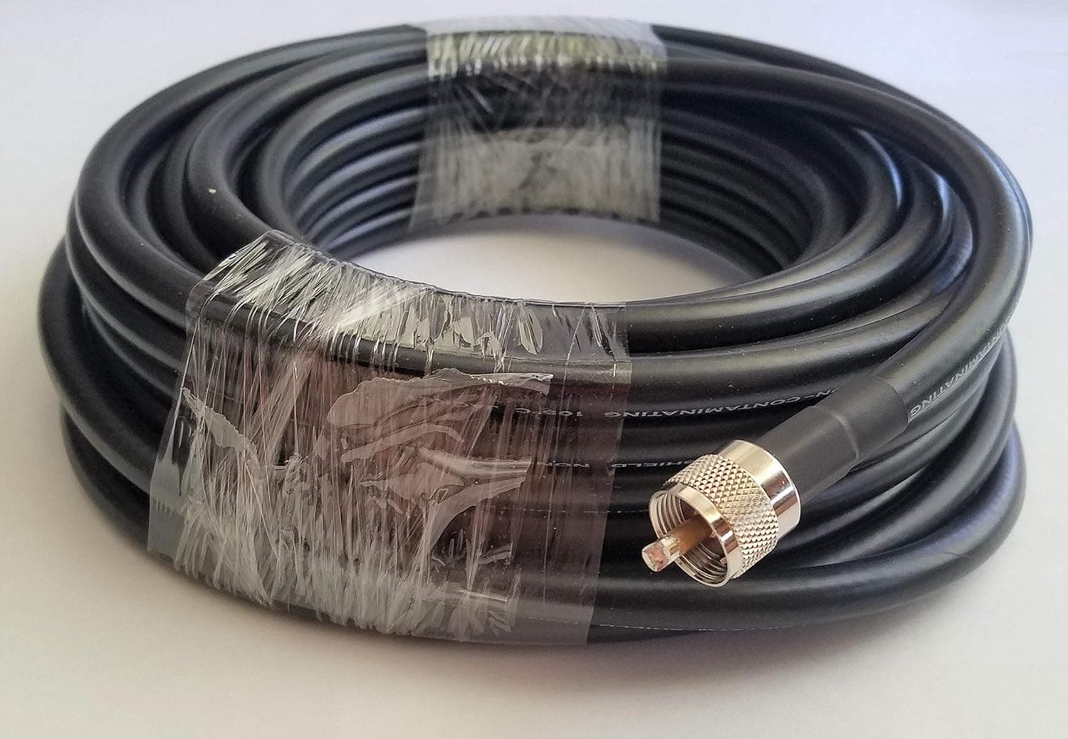 50' of Low Loss Double Shield Coax Cable, RG213U Type, Non-contaminating, with PL259. 213-50