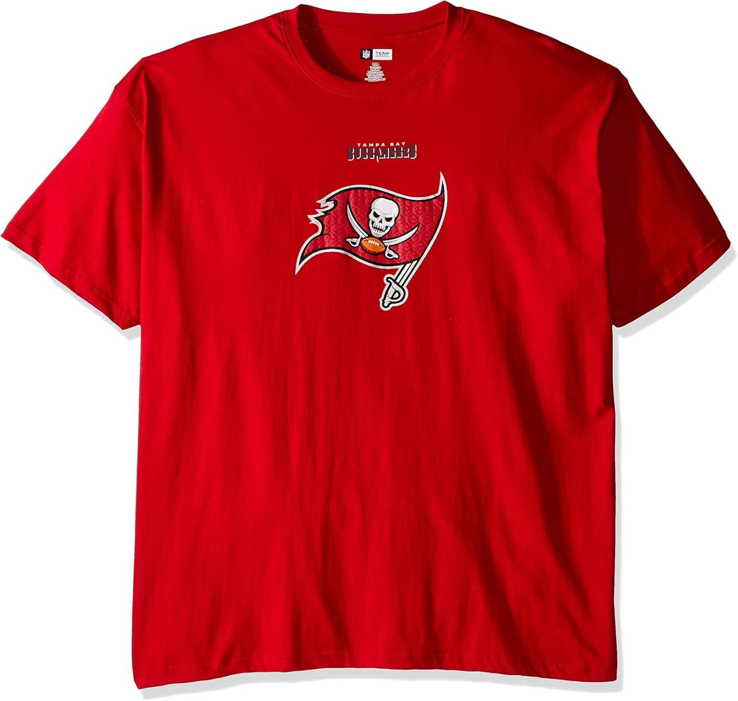 NFL Tampa Bay Buccaneers Unisex Team Logo Screen print on Chest, Red
