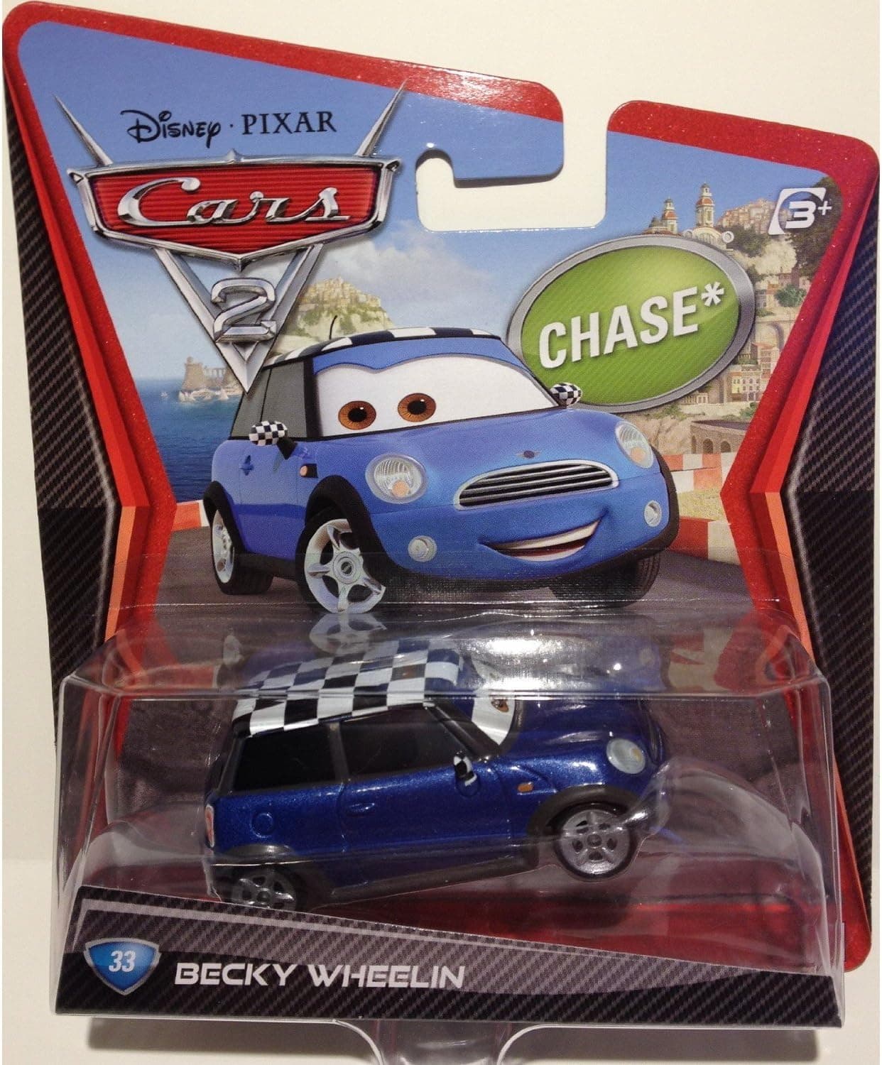Disney/Pixar Cars 2, Movie Die-Cast Vehicle, Becky Wheelin #33, 1:55 Scale by Mattel