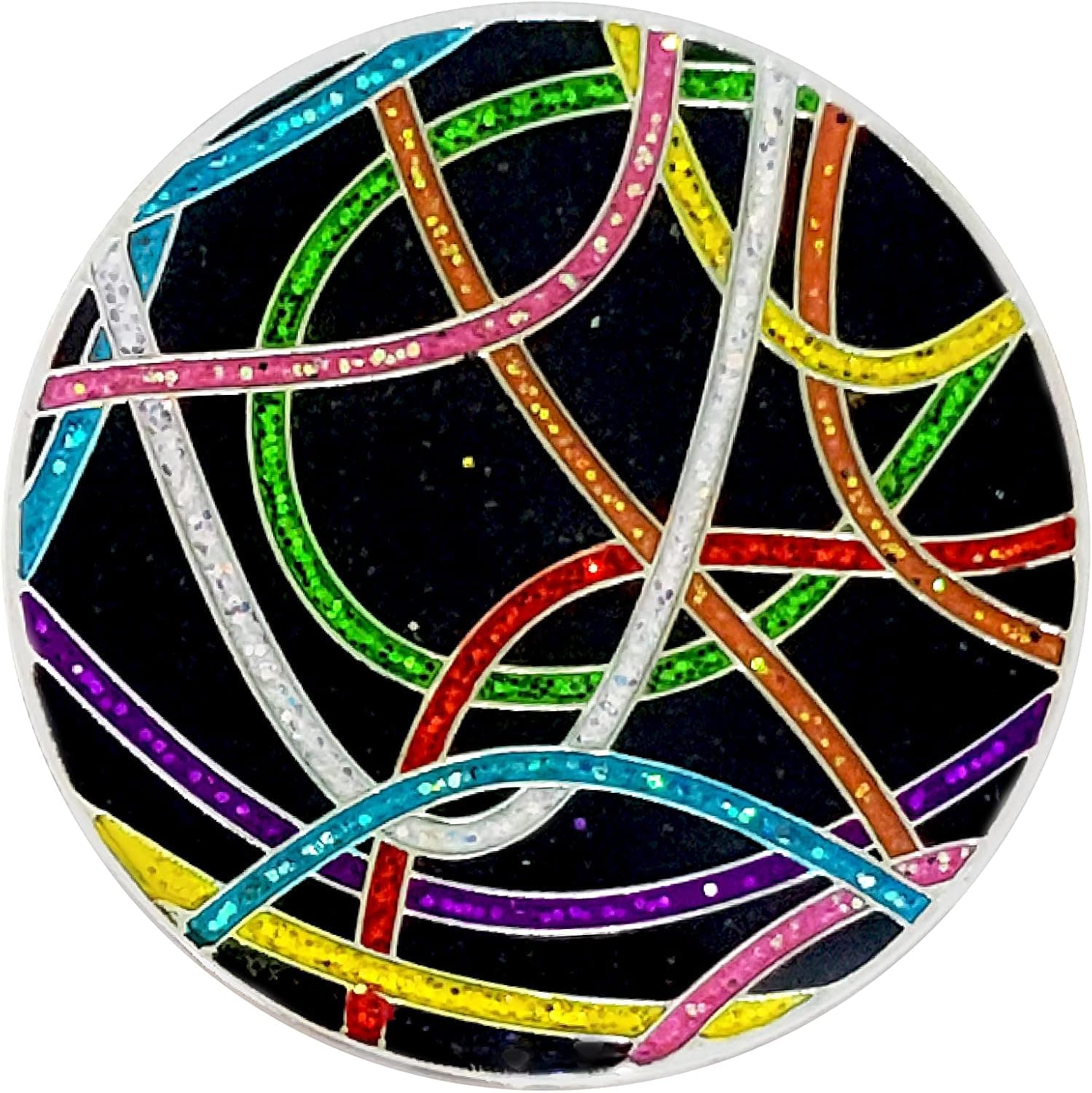 Navika Scribblz Ball Marker with Crushed Crystal and Hat Clip