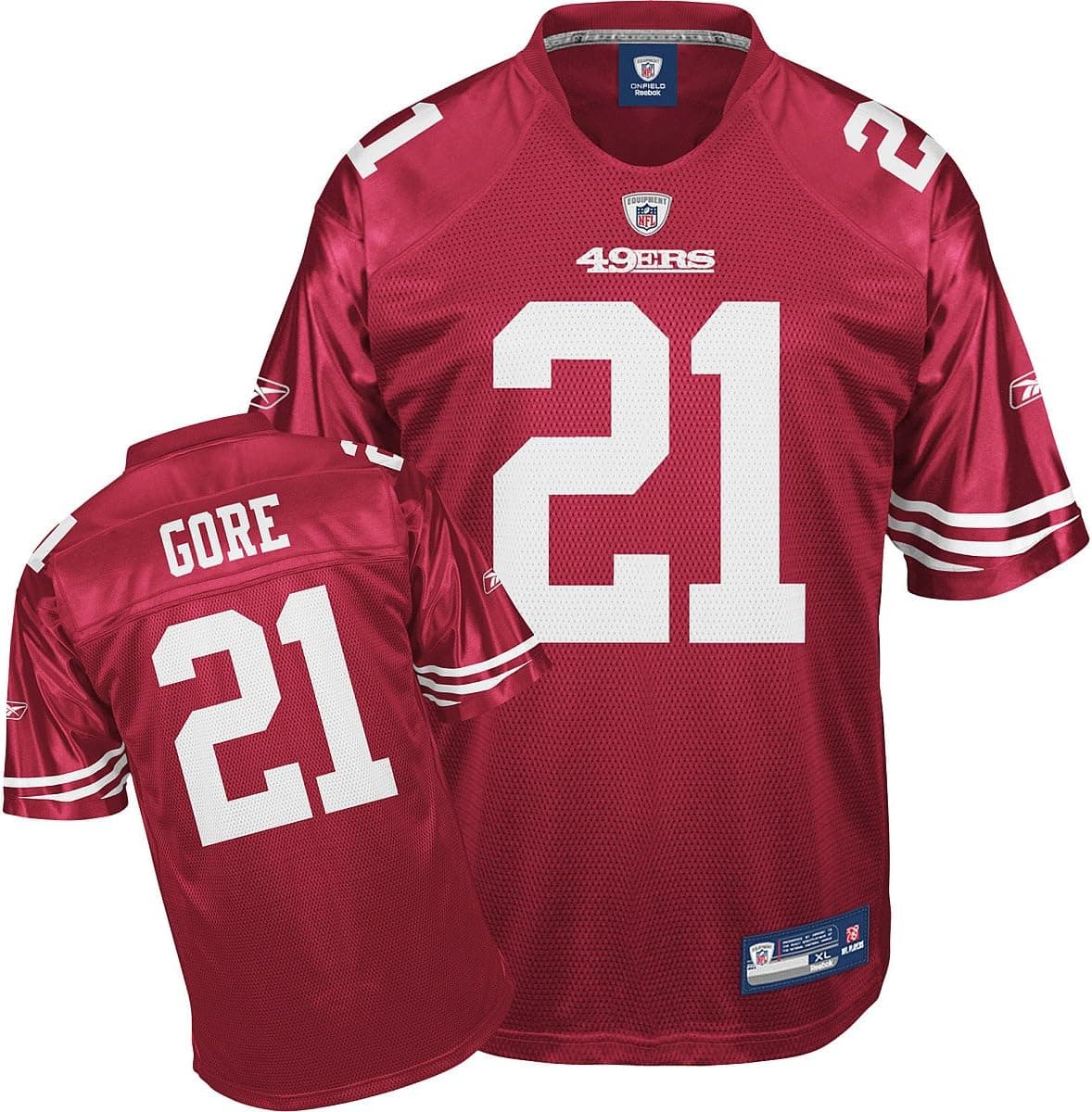 Frank Gore San Francisco 49ers Red 2010 Reebok Replica Jersey