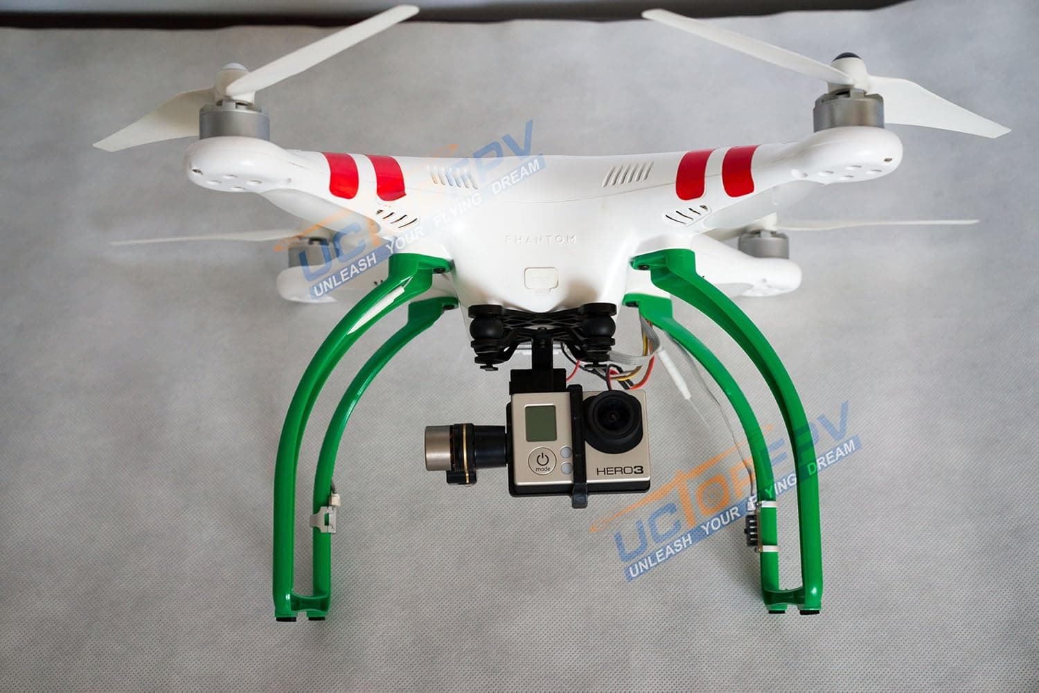 SummitLink Green Tall Extended Landing Gear for DJI Phantom 1 2 Vision Wide and High